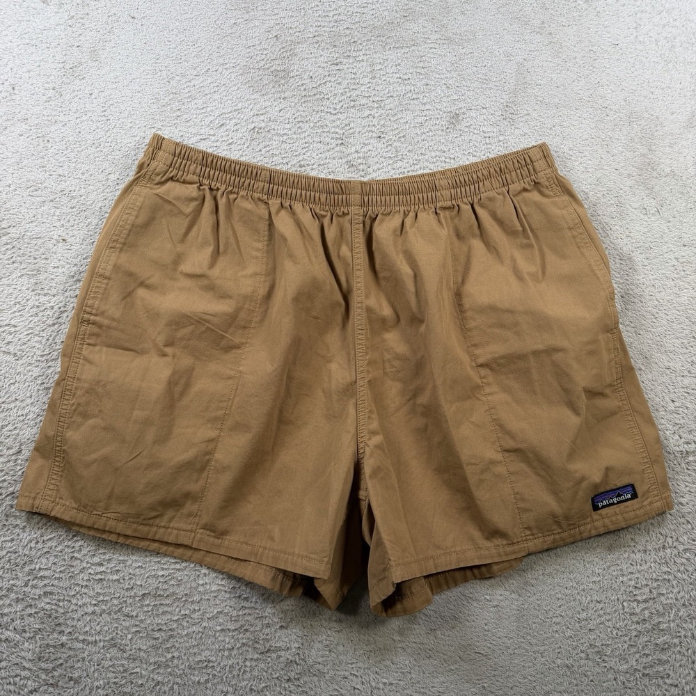 Patagonia Shorts Womens XL Brown Funhoggers Drawstring Cotton Lightweight Casual
